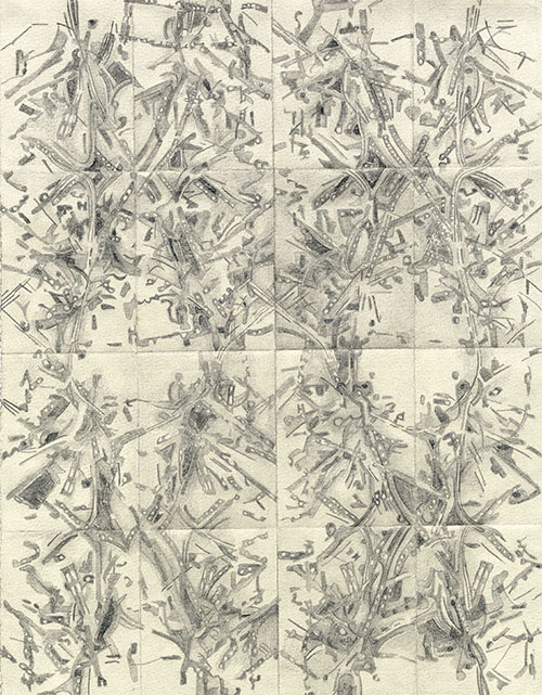 Stefanie Scholte, z.t., grafiet op papier, 31 x 24,5 cm, € 480,-