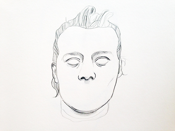 Frieda de Witte, Human, potlood op papier, 25 x 25 cm, € 350,-