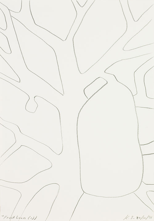 Kim Streur, Fruitboom, potlood op papier, 30 x 21 cm, € 200,-