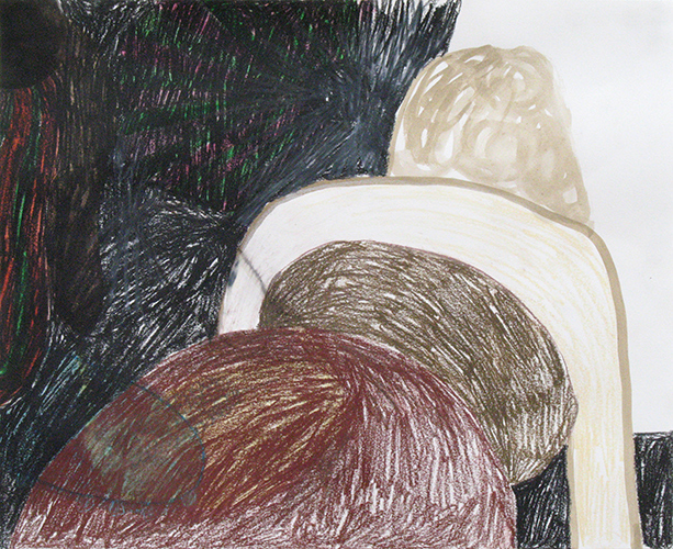 Heleen Wiemer, Korte dagen, potlood en gouache op papier, 29 x 36 cm, € 450,- 