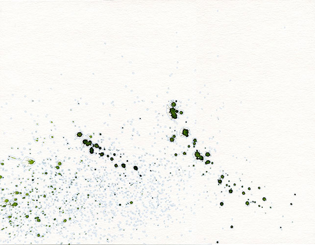 Tamara Dees - I traced them all ecoline en (non-repro blue) potlood op papier 25 x 32,5 cm € 400,-