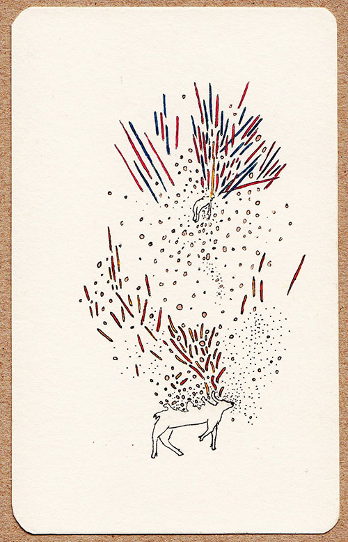 Rob Strick - Untitled 4-3-2015 potlood en fineliner op papier 14 x 8,9 cm € 205,-